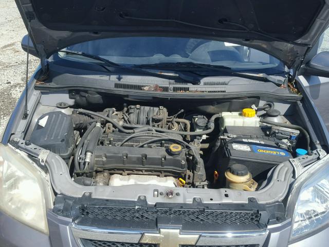 KL1TD56617B128781 - 2007 CHEVROLET AVEO BASE Gümüş fotoğraf 7