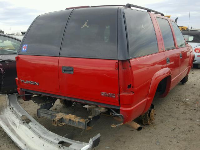 1GKEK13R2XJ710252 - 1999 GMC YUKON RED photo 4