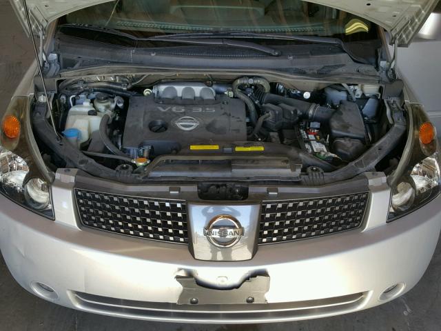 5N1BV28U94N355427 - 2004 NISSAN QUEST S SILVER photo 7