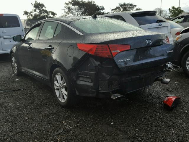 KNAGN4A71B5142282 - 2011 KIA OPTIMA EX BLACK photo 3