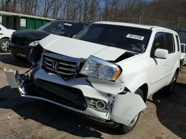 5FNYF4H5XCB037006 - 2012 HONDA PILOT EXL WHITE photo 2