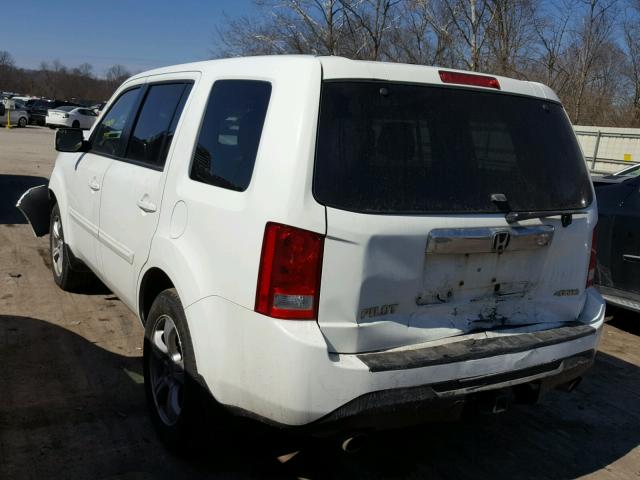 5FNYF4H5XCB037006 - 2012 HONDA PILOT EXL WHITE photo 3