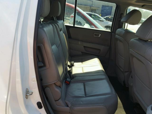 5FNYF4H5XCB037006 - 2012 HONDA PILOT EXL WHITE photo 6