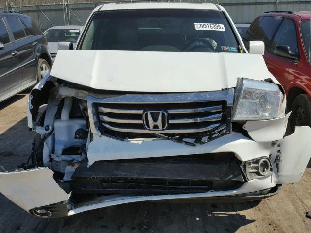 5FNYF4H5XCB037006 - 2012 HONDA PILOT EXL WHITE photo 7