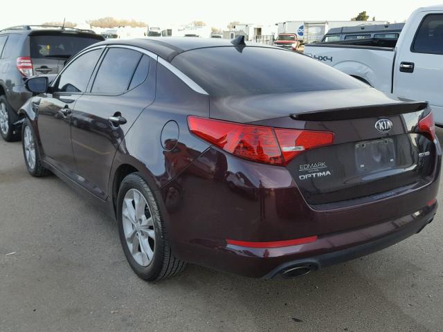 5XXGN4A7XDG189179 - 2013 KIA OPTIMA EX PURPLE photo 3