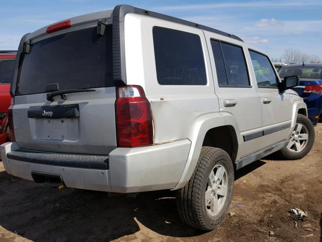 1J8HG48K57C567124 - 2007 JEEP COMMANDER SILVER photo 4