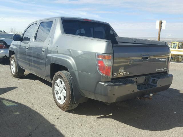 2HJYK16497H529378 - 2007 HONDA RIDGELINE CHARCOAL photo 3