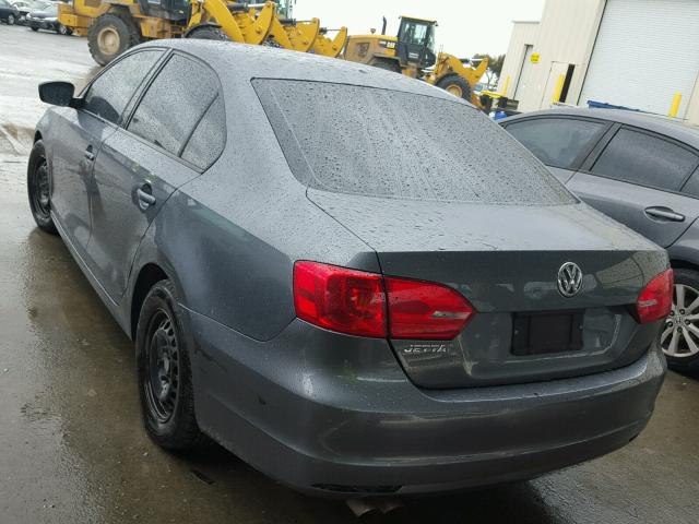 3VW2K7AJ8CM468754 - 2012 VOLKSWAGEN JETTA BASE 灰色 照片 3