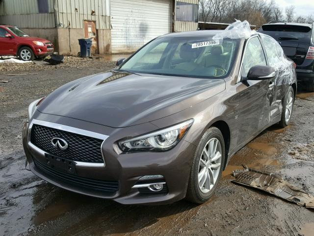 JN1BV7AR4EM684957 - 2014 INFINITI Q50 BASE BROWN photo 2