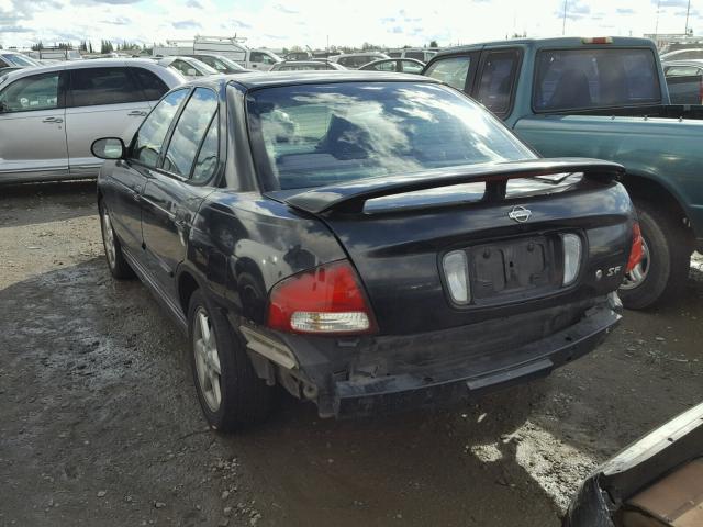 3N1BB51D61L109524 - 2001 NISSAN SENTRA SE BLACK photo 3