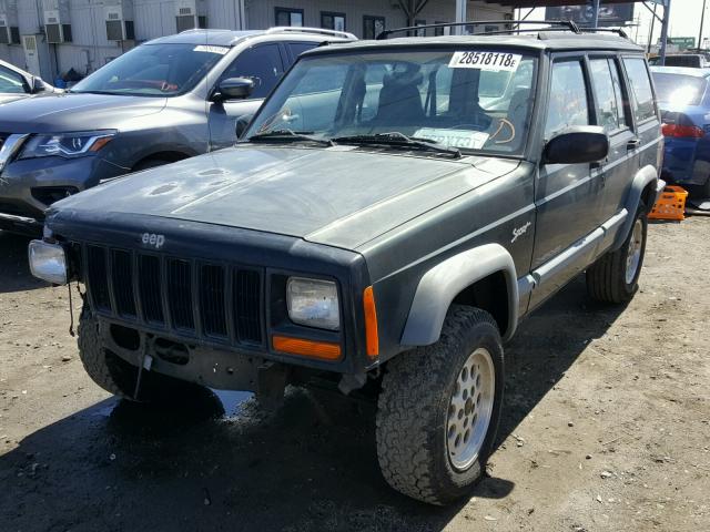 1J4FT68SXWL104541 - 1998 JEEP CHEROKEE S GREEN photo 2