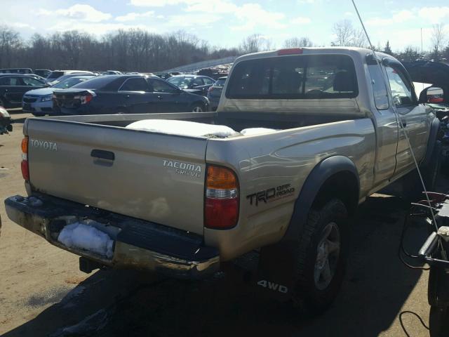 5TEWN72N33Z178163 - 2003 TOYOTA TACOMA XTR TAN photo 4