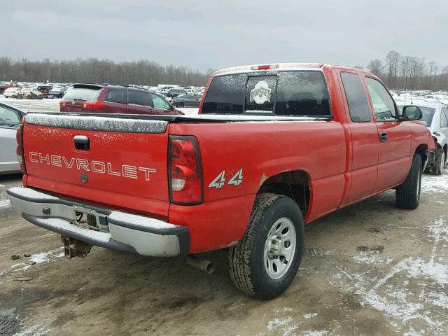 1GCEK19BX6Z215092 - 2006 CHEVROLET SILVERADO RED photo 4