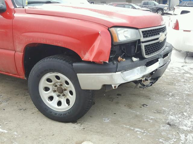 1GCEK19BX6Z215092 - 2006 CHEVROLET SILVERADO RED photo 9