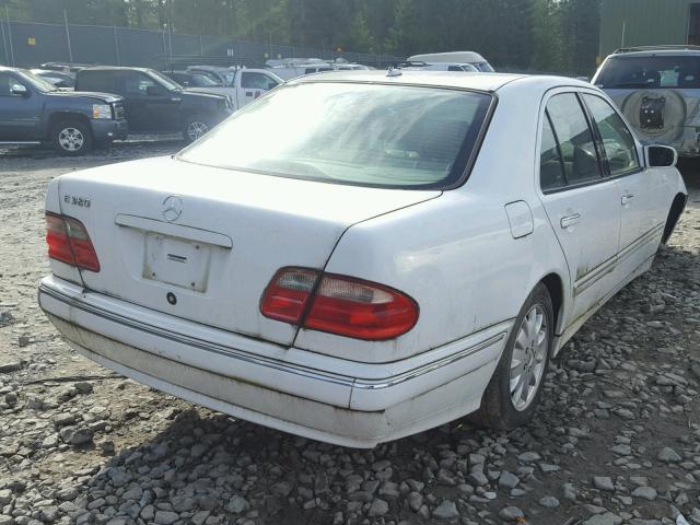 WDBJF65J41B171247 - 2001 MERCEDES-BENZ E 320 WHITE photo 4