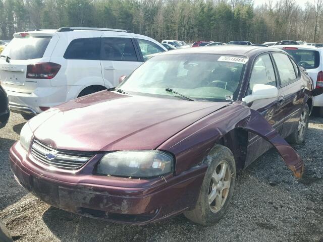 2G1WH52K749414752 - 2004 CHEVROLET IMPALA LS MAROON photo 2