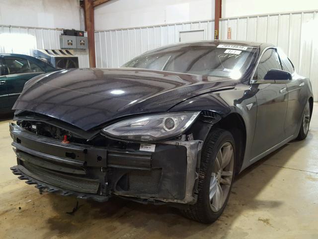 5YJSA1DN5DFP16174 - 2013 TESLA MODEL S BLUE photo 2