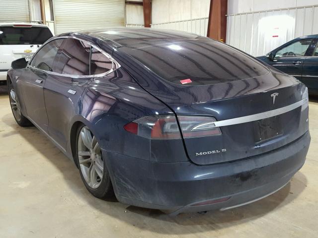 5YJSA1DN5DFP16174 - 2013 TESLA MODEL S BLUE photo 3