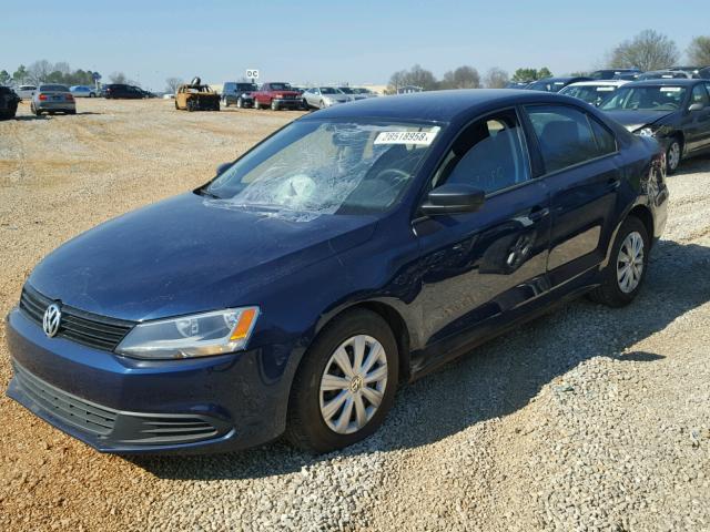 3VW2K7AJ3EM373845 - 2014 VOLKSWAGEN JETTA BASE 蓝色 照片 2