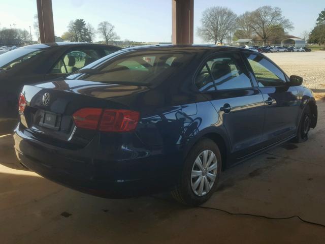 3VW2K7AJ3EM373845 - 2014 VOLKSWAGEN JETTA BASE 蓝色 照片 4