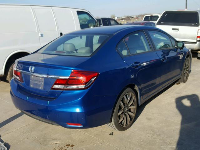 2HGFB2F91FH516394 - 2015 HONDA CIVIC EXL BLUE photo 4