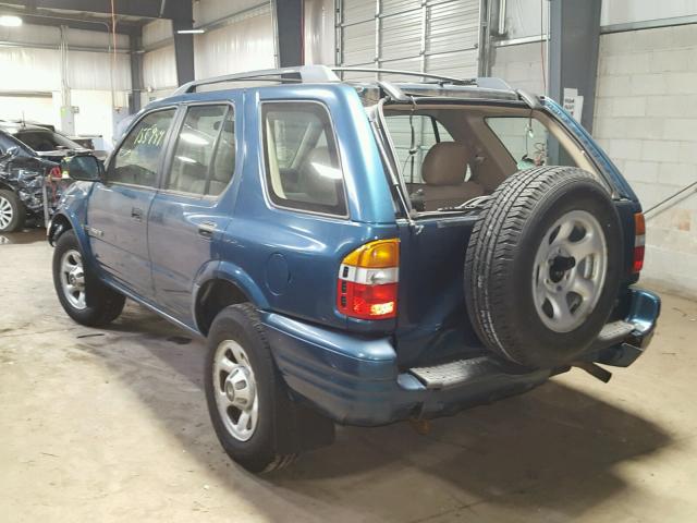 4S6CK58W714401068 - 2001 HONDA PASSPORT E BLUE photo 3