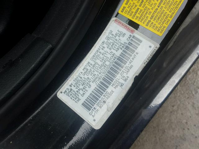 JTHBD192220052481 - 2002 LEXUS IS 300 BLACK photo 10