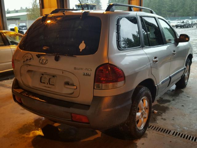 KM8SC13E56U101321 - 2006 HYUNDAI SANTA FE G SILVER photo 4