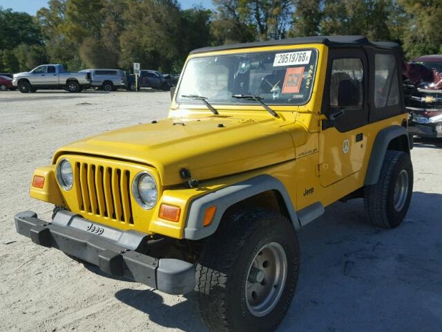 1J4FA29P72P745710 - 2002 JEEP WRANGLER / YELLOW photo 2