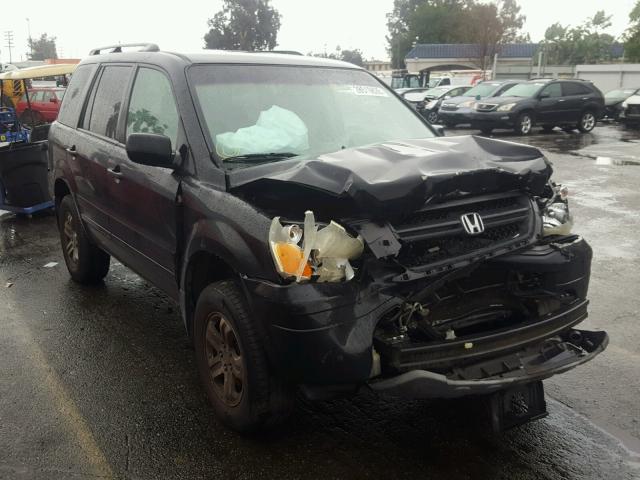 2HKYF18754H612650 - 2004 HONDA PILOT EXL BLACK photo 1