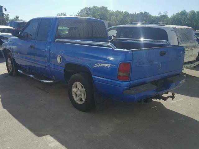 1B7HC13Y9WJ226512 - 1998 DODGE RAM 1500 BLUE photo 3