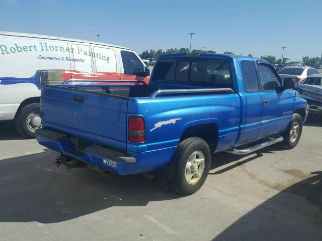 1B7HC13Y9WJ226512 - 1998 DODGE RAM 1500 BLUE photo 4