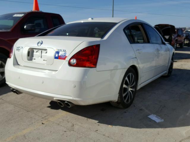 1N4BA41E08C820330 - 2008 NISSAN MAXIMA SE WHITE photo 4