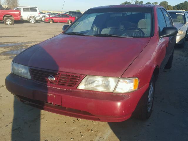 1N4AB41D4VC765215 - 1997 NISSAN SENTRA XE BURGUNDY photo 2