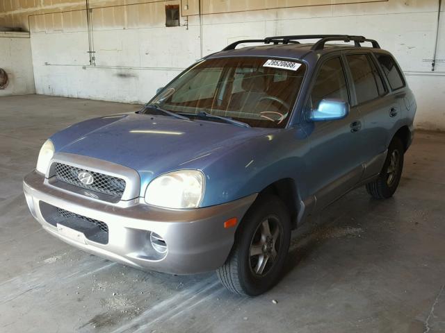 KM8SB12BX4U653405 - 2004 HYUNDAI SANTA FE G BLUE photo 2