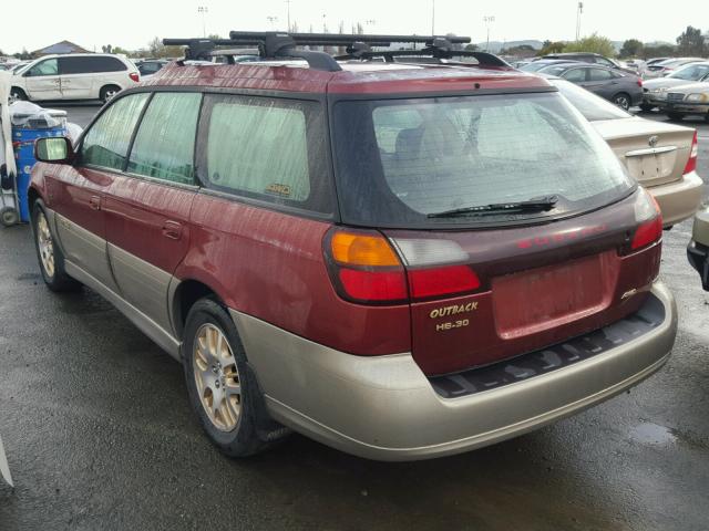 4S3BH806X27651652 - 2002 SUBARU LEGACY OUT BURGUNDY photo 3