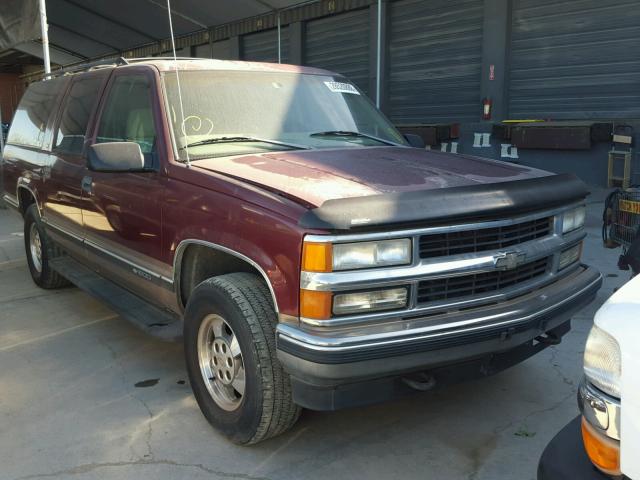 1GNFK16R0WJ313933 - 1998 CHEVROLET SUBURBAN K BURGUNDY photo 1