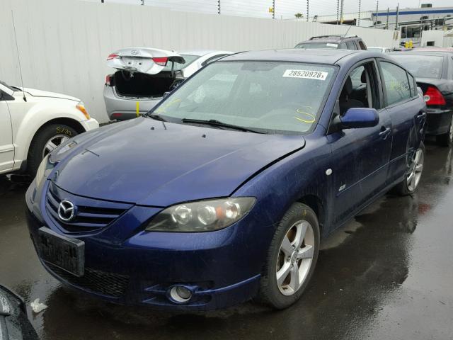 JM1BK323741175972 - 2004 MAZDA 3 S BLUE photo 2