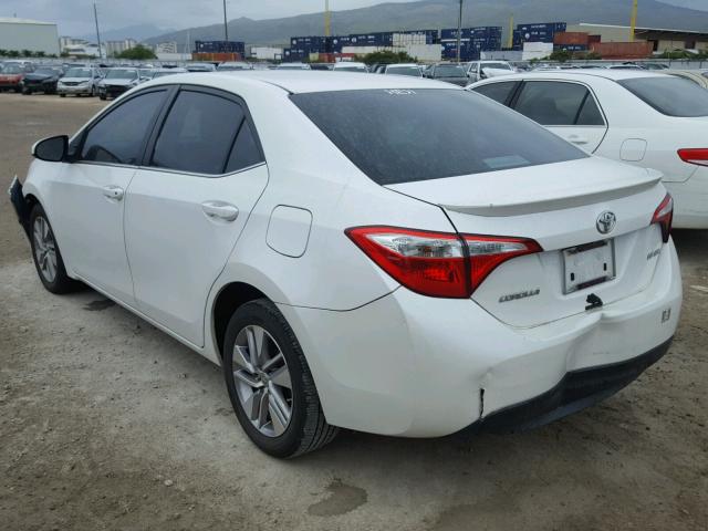 5YFBPRHE6EP158445 - 2014 TOYOTA COROLLA EC WHITE photo 3