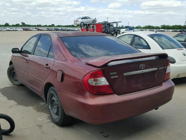 4T1BE32K72U037287 - 2002 TOYOTA CAMRY LE/X MAROON photo 3