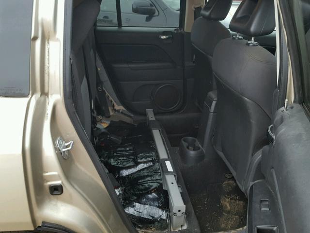 1J4FF47B89D113217 - 2009 JEEP COMPASS SP GOLD photo 6