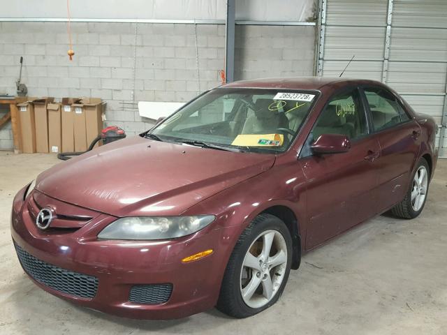 1YVHP80C765M24286 - 2006 MAZDA 6 I MAROON photo 2