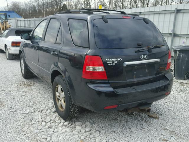 KNDJC736675700607 - 2007 KIA SORENTO EX BLACK photo 3