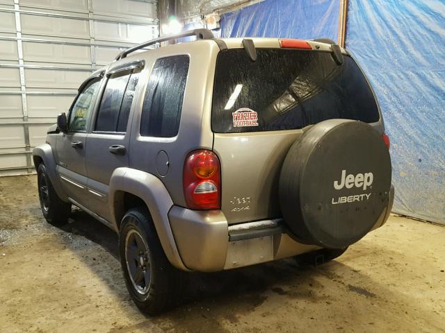 1J4GL58K23W645348 - 2003 JEEP LIBERTY LI GOLD photo 3