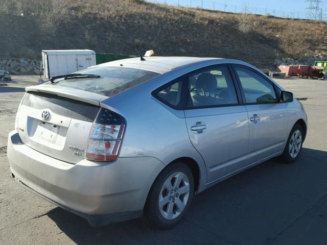 JTDKB20U157004638 - 2005 TOYOTA PRIUS SILVER photo 4