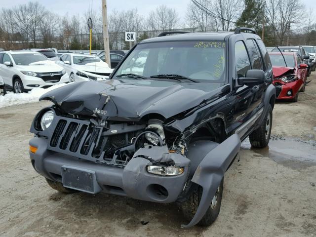 1J4GL48K32W278534 - 2002 JEEP LIBERTY SP BLACK photo 2