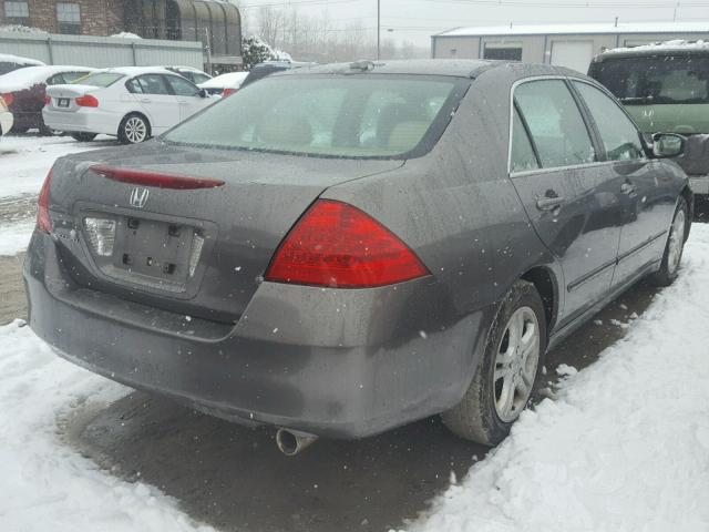 1HGCM56857A026644 - 2007 HONDA ACCORD EX GRAY photo 4