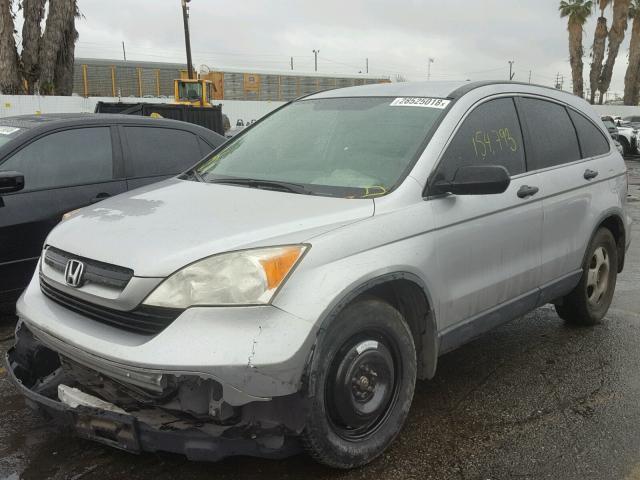 JHLRE38339C009413 - 2009 HONDA CR-V LX SILVER photo 2