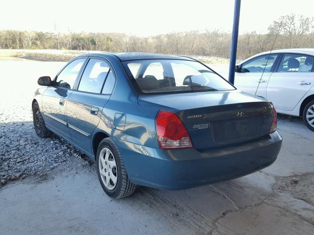 KMHDN46D96U292880 - 2006 HYUNDAI ELANTRA GL TEAL photo 3