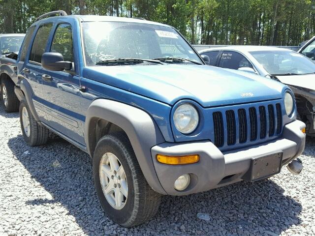 1J8GK48KX3W541217 - 2003 JEEP LIBERTY BLUE photo 1